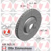 Zimmermann 400.3625.20 Bremsscheiben 2 Stück MERCEDES-BENZ