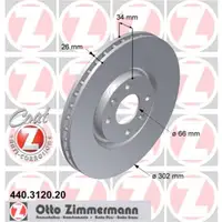 Zimmermann 440.3120.20 Bremsscheiben 2 Stück PEUGEOT