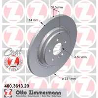 Zimmermann 400.3613.20 Bremsscheiben 2 Stück MERCEDES-BENZ
