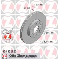 Zimmermann 600.3221.20 Bremsscheiben 2 Stück VW