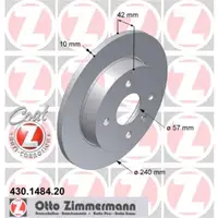 Zimmermann 430.1484.20 Bremsscheiben 2 Stück OPEL