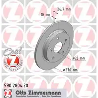 Zimmermann 590.2804.20 Bremsscheiben 2 Stück TOYOTA