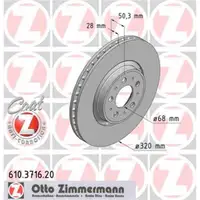 Zimmermann 610.3716.20 Bremsscheiben 2 Stück VOLVO