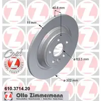 Zimmermann 610.3714.20 Bremsscheiben 2 Stück VOLVO