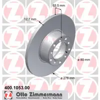 Zimmermann 400.1053.00 Bremsscheiben 2 Stück