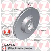 Zimmermann 150.1296.20 Bremsscheiben 2 Stück BMW