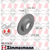 Zimmermann 100.1236.20 Bremsscheiben 2 Stück SKODA
