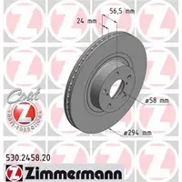Zimmermann 530.2458.20 Bremsscheiben 2 Stück SUBARU