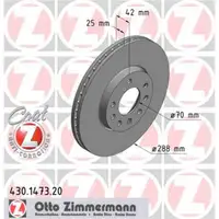 Zimmermann 430.1473.20 Bremsscheiben 2 Stück OPEL