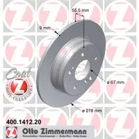 Zimmermann 400.1412.20 Bremsscheiben 2 Stück MERCEDES-BENZ