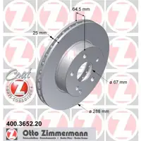 Zimmermann 400.3652.20 Bremsscheiben 2 Stück MERCEDES-BENZ