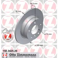 Zimmermann 150.3425.20 Bremsscheiben 2 Stück BMW
