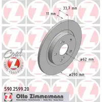 Zimmermann 590.2599.20 Bremsscheiben 2 Stück TOYOTA