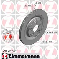 Zimmermann 290.2265.20 Bremsscheiben 2 Stück für JAGUAR