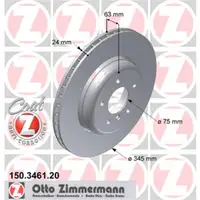 Zimmermann 150.3461.20 Bremsscheiben 2 Stück BMW