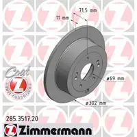 Zimmermann 285.3517.20 Bremsscheiben 2 Stück HYUNDAI