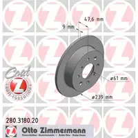 Zimmermann 280.3180.20 Bremsscheiben 2 Stück HONDA