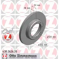 Zimmermann 430.2626.20 Bremsscheiben 2 Stück OPEL