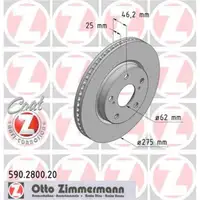 Zimmermann 590.2800.20 Bremsscheiben 2 Stück TOYOTA