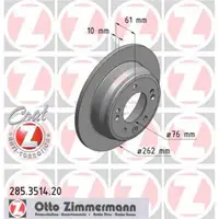 Zimmermann 285.3514.20 Bremsscheiben 2 Stück KIA
