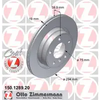 Zimmermann 150.1289.20 Bremsscheiben 2 Stück BMW
