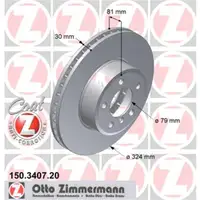Zimmermann 150.3407.20 Bremsscheiben 2 Stück BMW