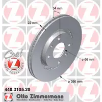 Zimmermann 440.3105.20 Bremsscheiben 2 Stück CITROËN