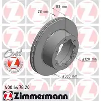 Zimmermann 400.6478.20 Bremsscheiben 2 Stück MERCEDES-BENZ