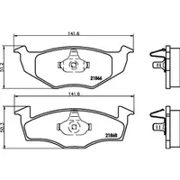 Textar Bremsenset Scheiben Ø239 Beläge vo. VW Golf III Polo Seat Ibiza II Toledo