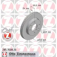 Zimmermann 285.3508.20 Bremsscheiben 2 Stück HYUNDAI