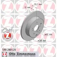 Zimmermann 590.2801.20 Bremsscheiben 2 Stück TOYOTA
