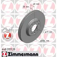 Zimmermann 440.3117.20 Bremsscheiben 2 Stück PEUGEOT