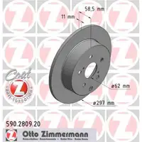 Zimmermann 590.2809.20 Bremsscheiben 2 Stück TOYOTA