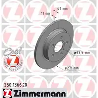 Zimmermann 250.1366.20 Bremsscheiben 2 Stück FORD