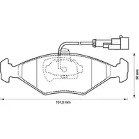 JURID 573109J Scheibenbremsbelag VA FIAT