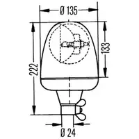 HELLA 2RL 006 846-011 RKL KL Rotaflex Halogen