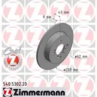 Zimmermann 540.5302.20 Bremsscheiben 2 Stück SUZUKI