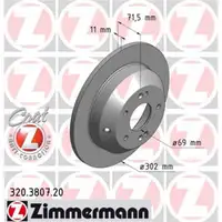 Zimmermann 320.3807.20 Bremsscheiben 2 Stück KIA
