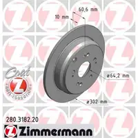 Zimmermann 280.3182.20 Bremsscheiben 2 Stück HONDA