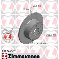 Zimmermann 430.1475.20 Bremsscheiben 2 Stück OPEL