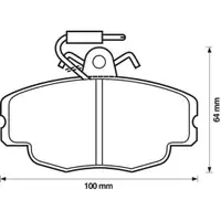Bremsbelagsatz Scheibenbremse Jurid 571405J für Citroën Vorderachse