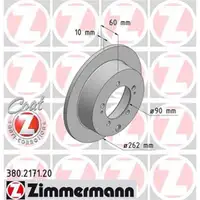 Zimmermann 380.2171.20 Bremsscheiben 2 Stück MITSUBISHI