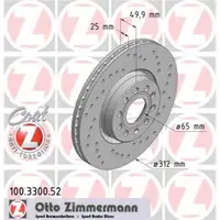 Zimmermann 100.3300.52 Bremsscheiben 2 Stück VW