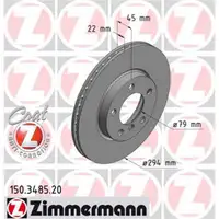 Zimmermann 150.3485.20 Bremsscheiben 2 Stück MINI
