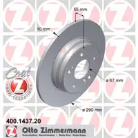 Zimmermann 400.1437.20 Bremsscheiben 2 Stück MERCEDES-BENZ