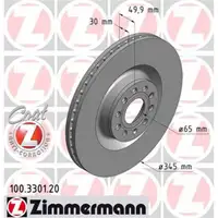 Zimmermann 100.3301.20 Bremsscheiben 2 Stück VW