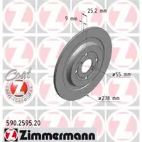 Zimmermann 590.2595.20 Bremsscheiben 2 Stück TOYOTA