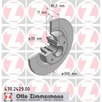 Zimmermann 470.2429.00 Bremsscheiben 2 Stück RENAULT