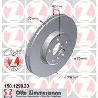 Zimmermann 150.1298.20 Bremsscheiben 2 Stück BMW