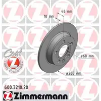 Zimmermann 600.3210.20 Bremsscheiben 2 Stück VW
